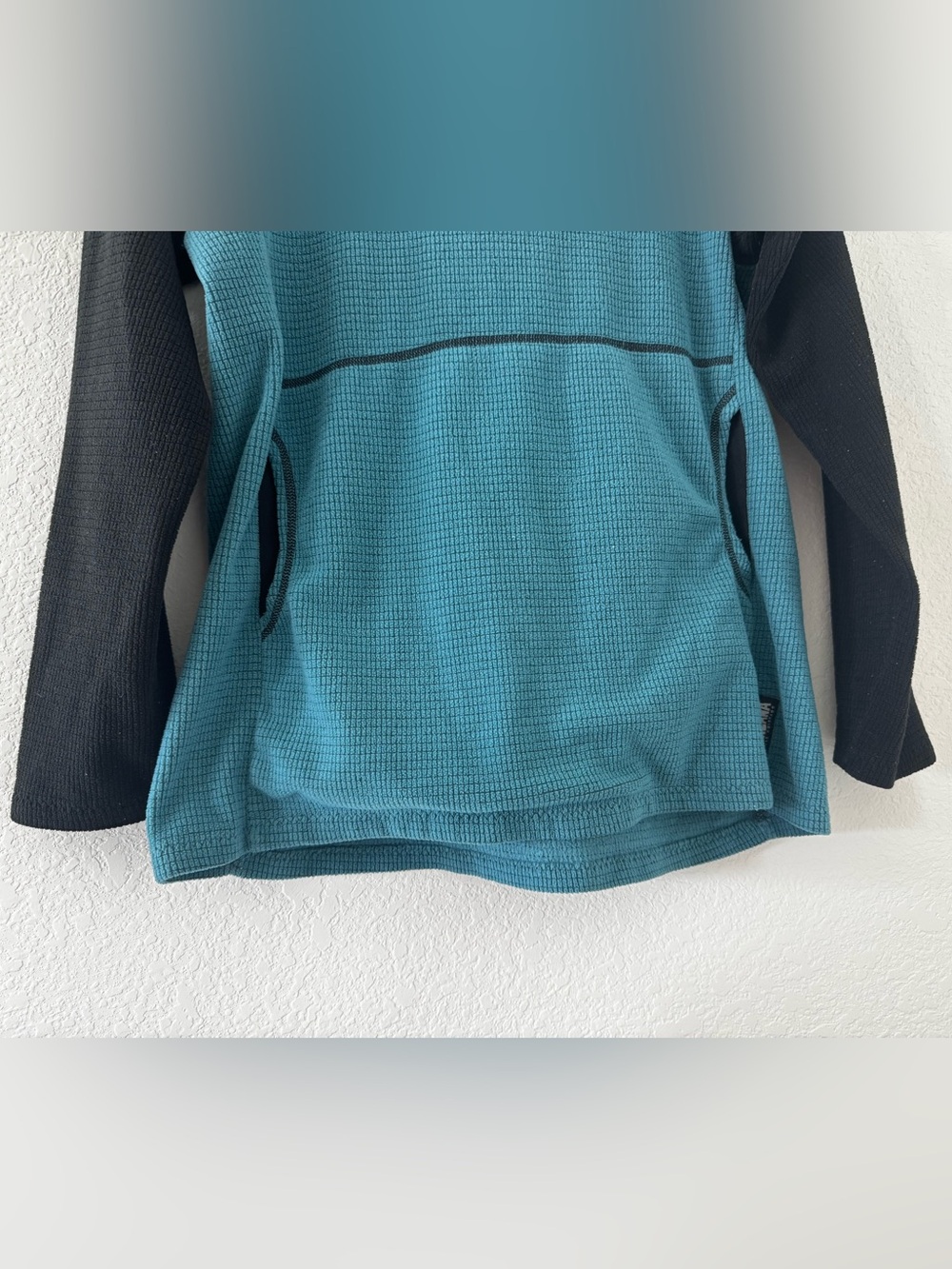 Melanzana Micro-Grid Hoodie Blue Black - Picture 3 of 10